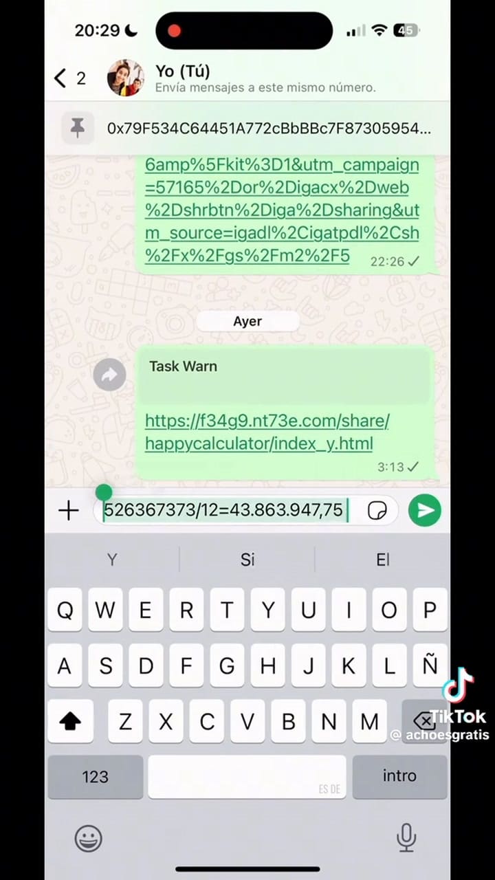 La función de calculadora en WhatsApp