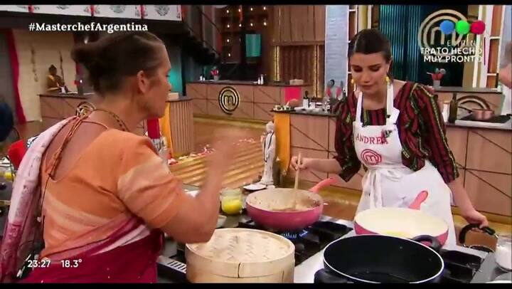 ¡No se la dejó pasar! El reto de Damián Betular a Andrea Rincón en Masterchef