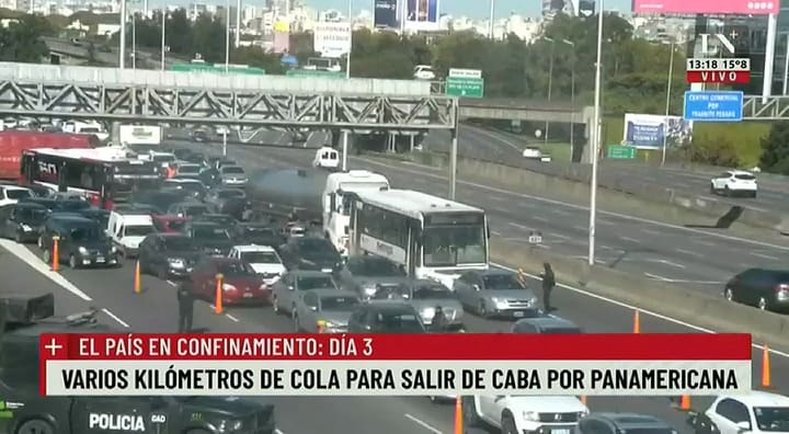 5km de demora en Panamericana por controles