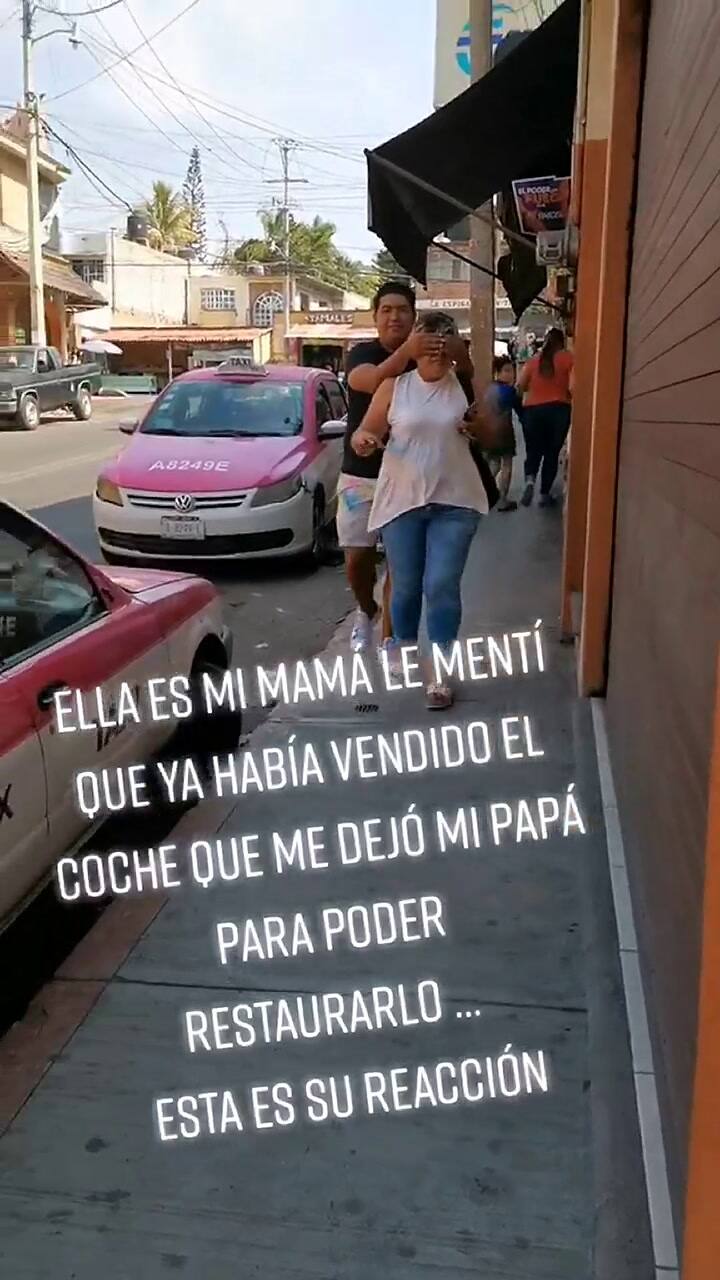 La reacción de su mamá al ver que restauró el auto de su padre fallecido