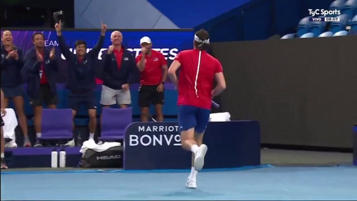 La burla de Fritz a Báez en la United Cup de Perth