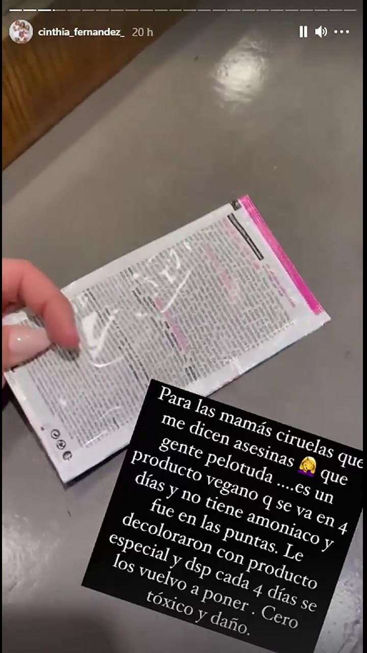 El descargo de Cinthia Fernández a las críticas que recibió por haber teñido a sus hijas