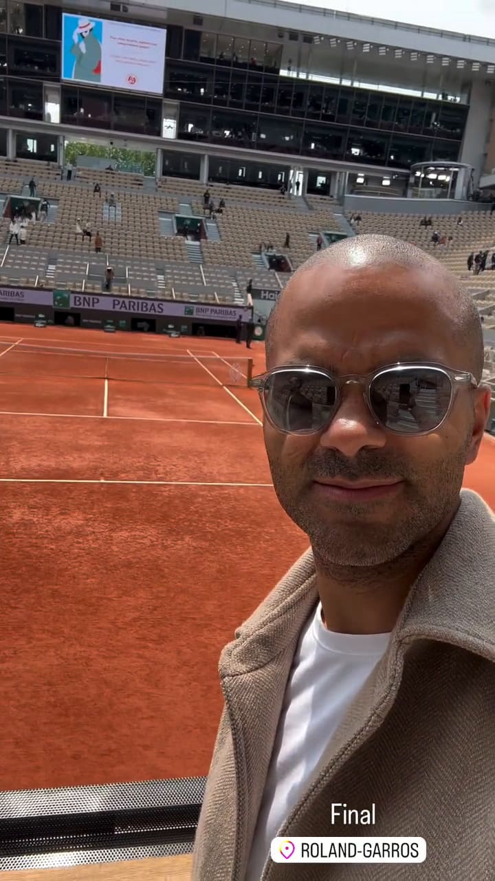 Tony Parker presenció la final de Roland Garros