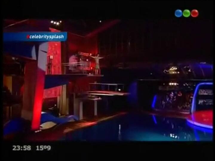 Federico Amador, uno de los que mejor saltó ayer en Celebrity Splash