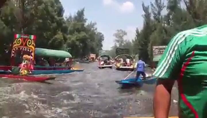 VIDEO: Un turista durante el sismo en Xochimilco
