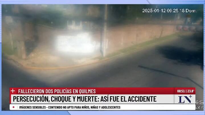 Así fue el accidente de los policías en Quilmes