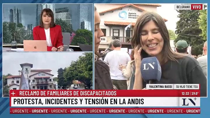 Valentina Bassi en una entrevista con LN+