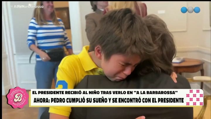 Pedro, el niño que cumplió su sueño de conocer a Javier Milei