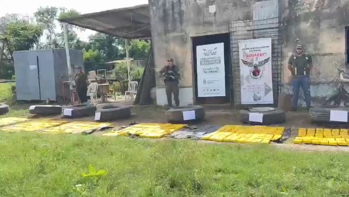 Descubren 425 kilos de cocaína en cubiertas de camión en una gomería abandonada de Salta