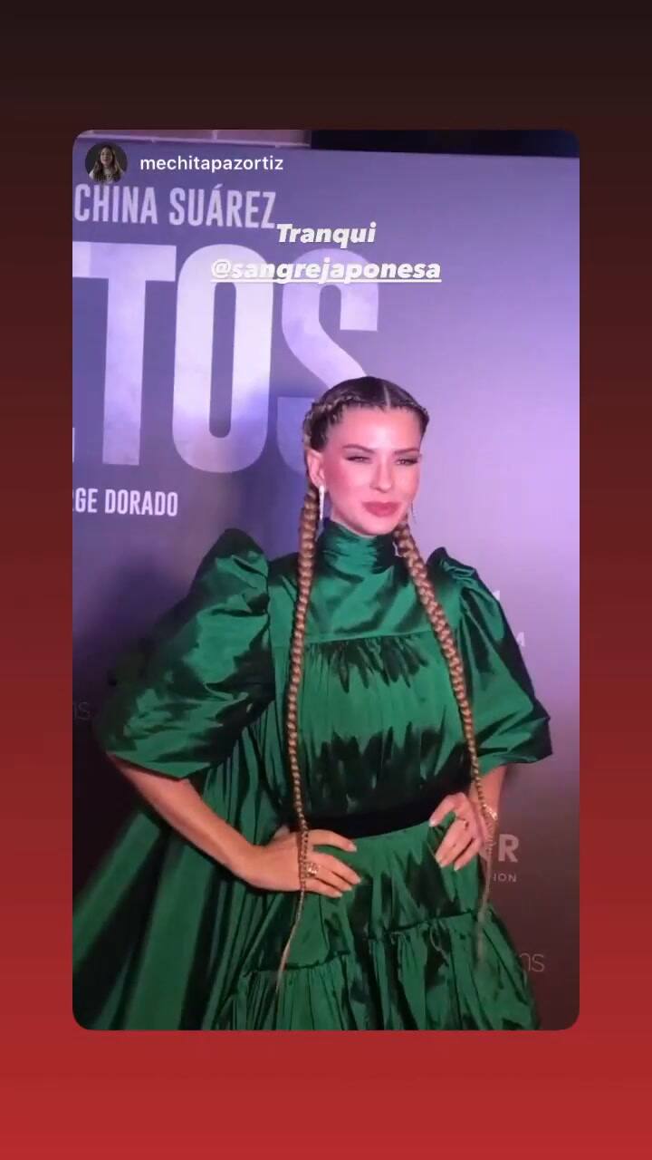 La China Suárez mostró su look para la premiere de su nueva película