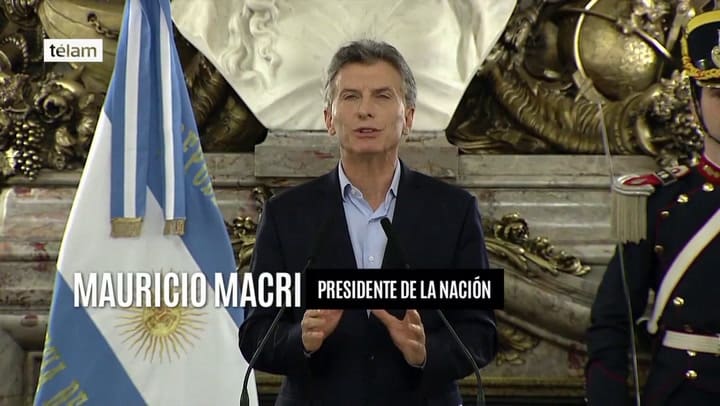 Macri: 'Estamos mandando al Congreso el proyecto de primer empleo'
