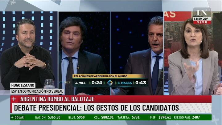 Hugo Lescano analizo los gestos de los candidatos en el ultimo debate