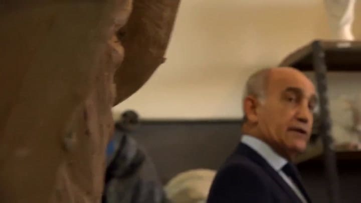 Cómo se hizo el monumento a Raúl Alfonsín - Fuente: Twitter @UCRNacional