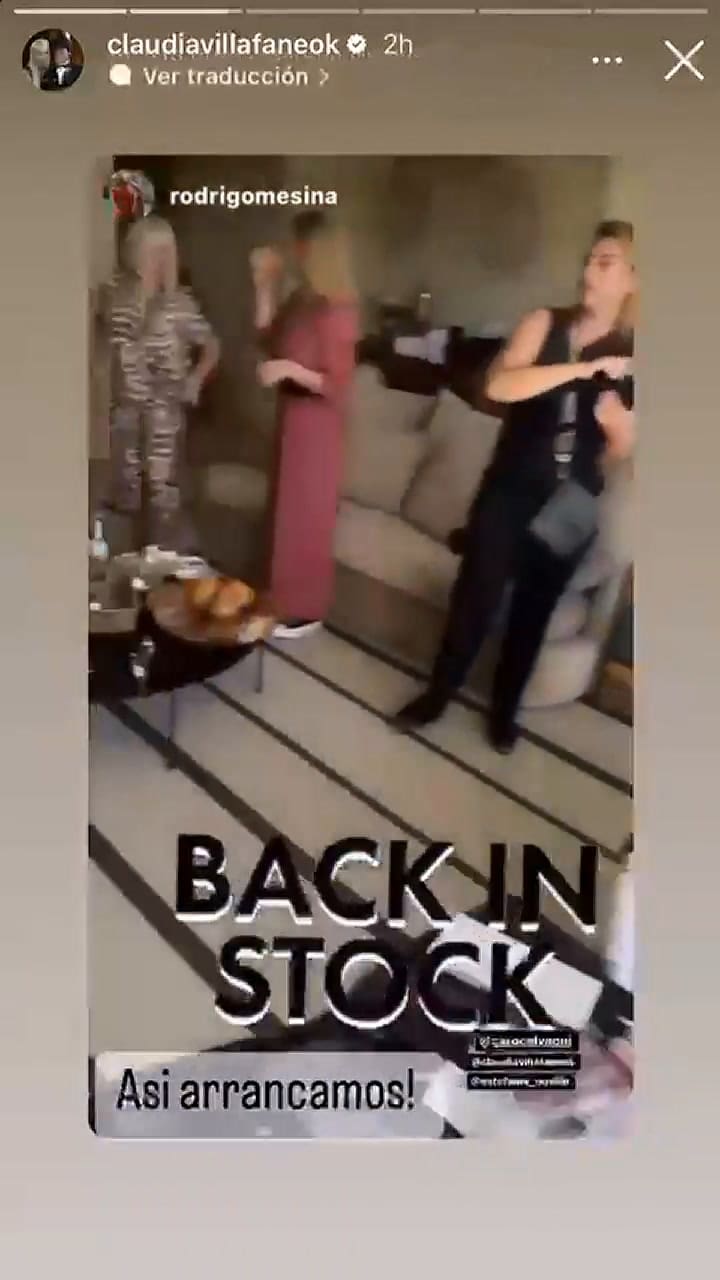 Las historias que publicó Claudia Villafañe del casamiento de Tagliafico y Calvagni