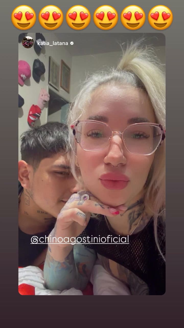 Katia "La Tana" en sus historias de Instagram