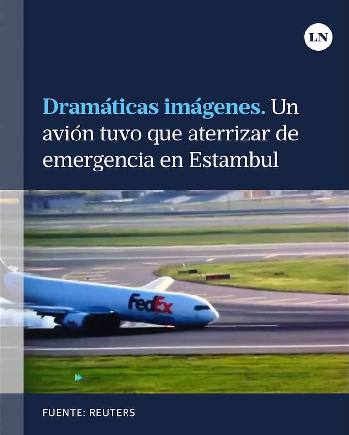 Dramáticas imágenes: un avión tuvo que aterrizar de emergencia en Estambul por una falla mecánica