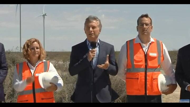 Mauricio Macri inauguró el Parque Eólico Chubut Norte - Fuente: Casa Rosada