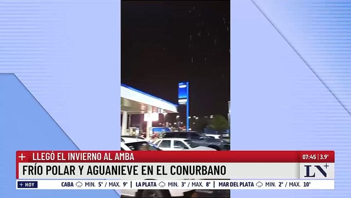 Agua nieve conurbano