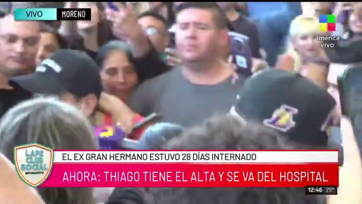 Thiago Medina fue dado de alta luego de 28 días de internación