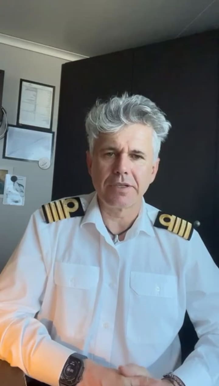 Con el navío totalmente evacuado: el mensaje del capitán del crucero afectado por contagios de hantavirus