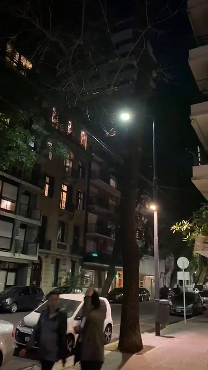 El cacerolazo en Barrio Norte
