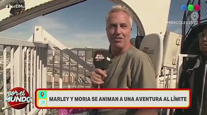 La arriesgada atracción a la que se subieron Moria Casán y Marley en Las Vegas