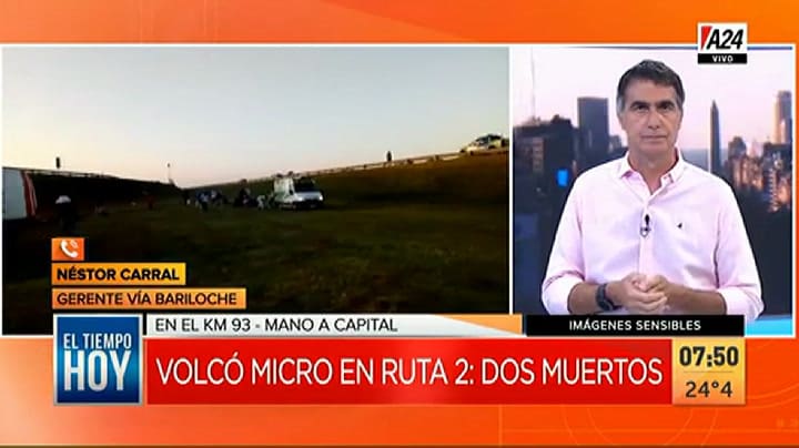 Entrevista al gerente de Vía Bariloche - Fuente: A24