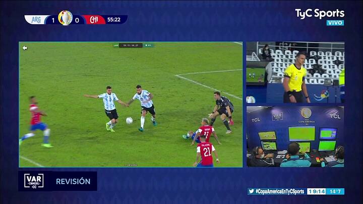 Penal, rebote y gol de Chile para el resultado parcial 1 a 1