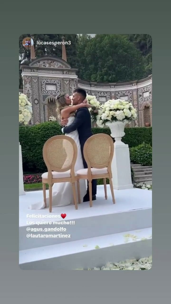 Algunos videos del casamiento de Lautaro Martínez y Agustina Gandolfo