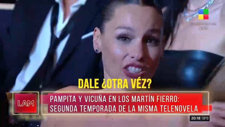 La enojo de Pampita en los Martin Fierro