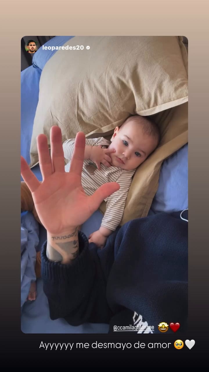 El video que Leandro Paredes y Camila Galante compartieron en historias
