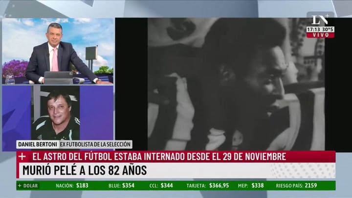 Daniel Bertoni sobre la muerte de Pelé