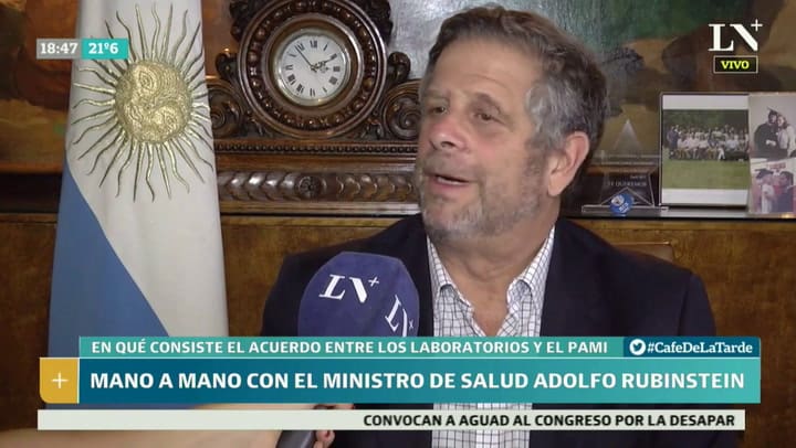 Rubinstein, sobre el acuerdo entre los laboratorios y el PAMI