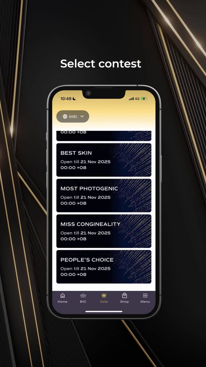 Así de debe votar en la aplicación Miss Universo