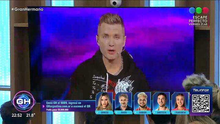 Santiago del Moro hablo con los participantes de Gran Hermano