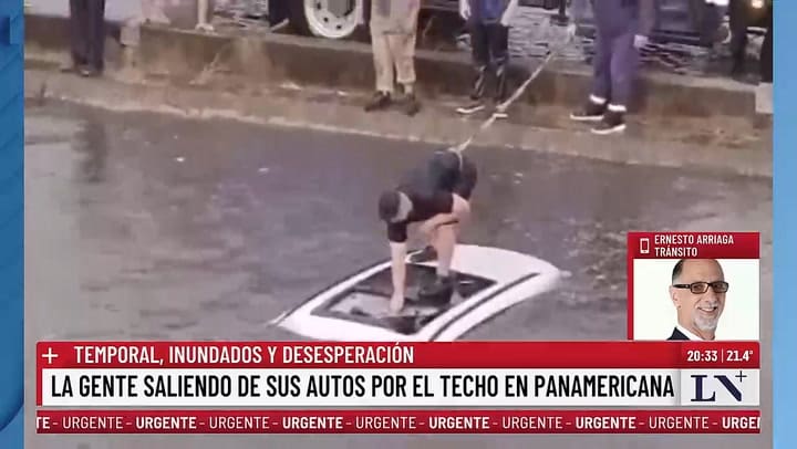 Video de hombre en Panamericana