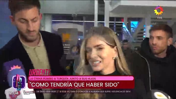 La China Suárez habló antes de viajar a Turquía