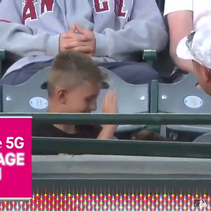 Una pelota de béisbol cayó en el público y la reacción de dos fanáticos se hizo viral