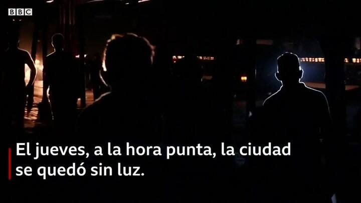 Así fue el apagón masivo que dejó a Caracas y a la mayor parte de Venezuela sin luz - Fuente: BBC