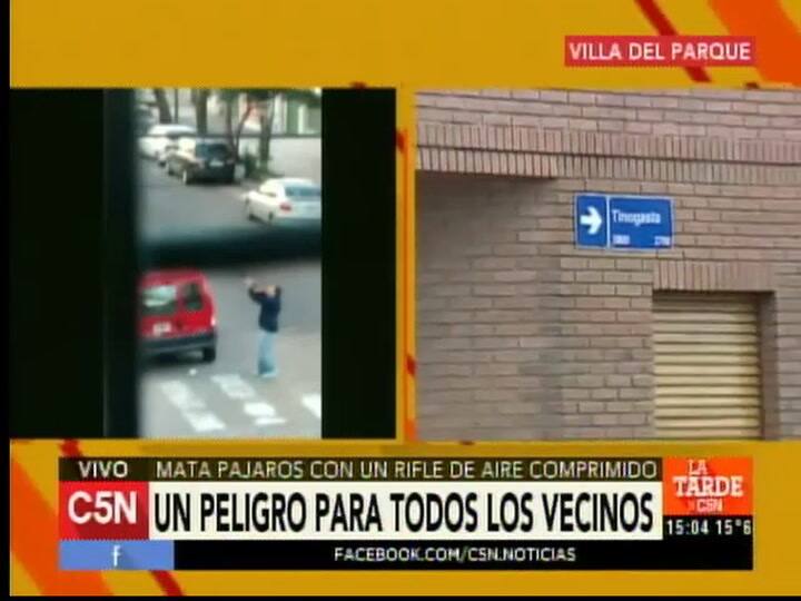 Villa del Parque: un vecino mata palomas con un rifle de aire comprimido