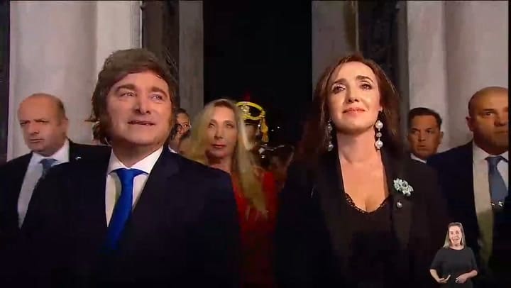 El ingreso de Javier Milei al Congreso de la Nación junto a Victoria Villarruel
