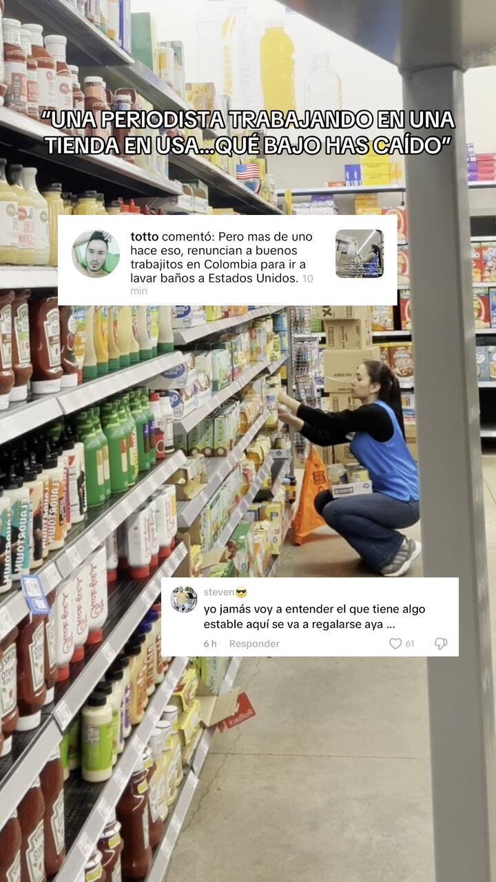 Trabajaba como periodista en su país y ahora es empleada de un supermercado en EE.UU.