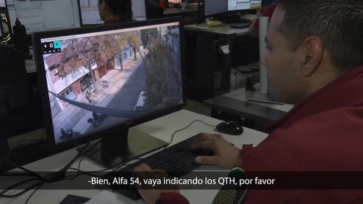 Simulacro de una persecución en tiempo real