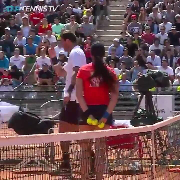 Juan Martín del Potro derrotó a David Goffin y volverá a jugar hoy - Fuente: Tennis TV