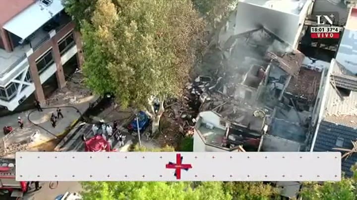 Una explosión provocó el derrumbe de una vivienda. Drone LN+