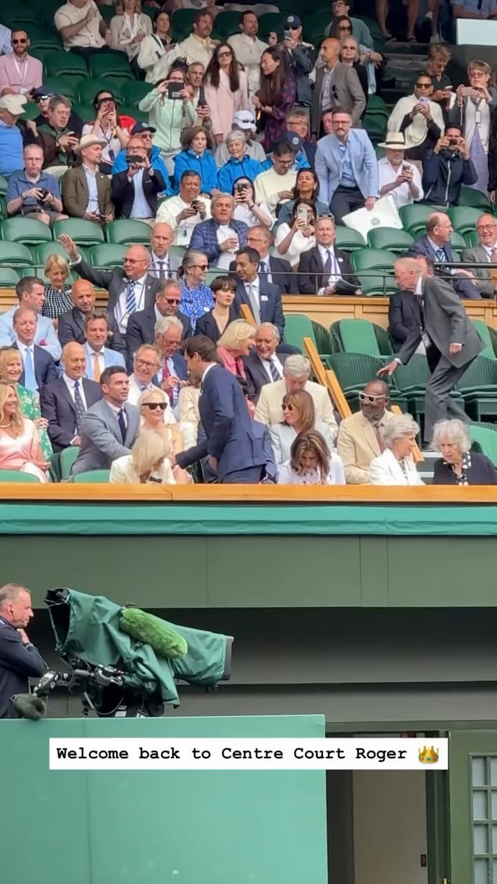 La cuenta oficial de Wimbledon filmó el momento cuando Federer llegó al court central