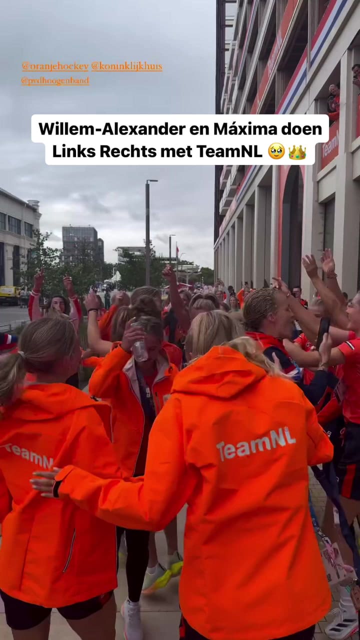 La reina Máxima visitó a la delegación neerlandesa en París