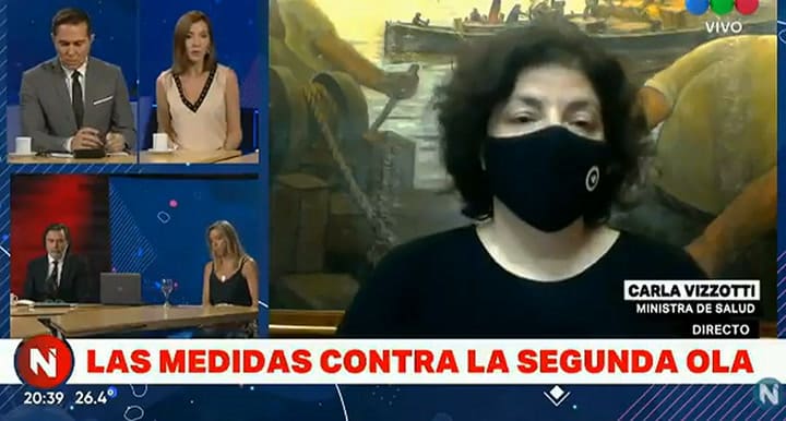 Fuerte cruce entre Carla Vizzotti y Cristina Pérez por la campaña de vacunación - Fuente: Telefe