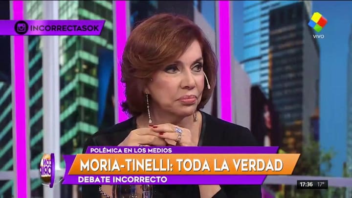 Moria contra Tinelli - Fuente: América TV