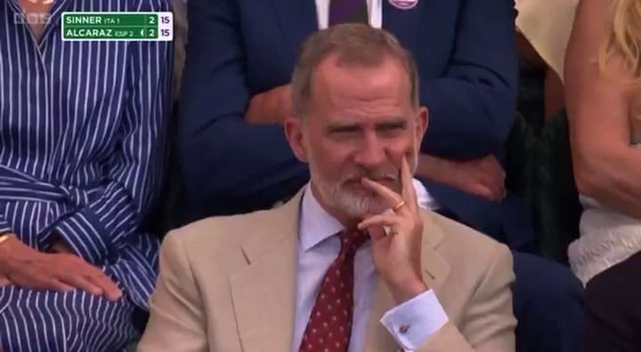 El príncipe Felipe presente en la final de Wimbledon